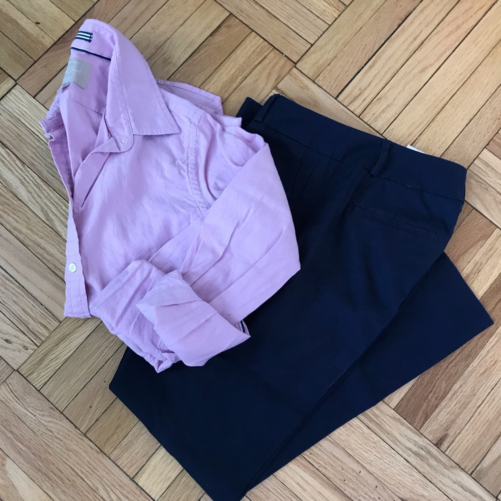 Tailored-Fit Lavender Button-Down Oxford Shirt